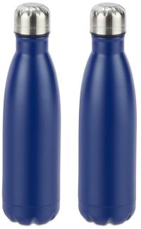 2 x Trinkflasche Edelstahl blau 10028156