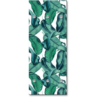 Queence Garderobe - "Irphane" Druck auf hochwertigem Arcylglas inkl. Edelstahlhaken und Aufhängung, Format: 50x120cm