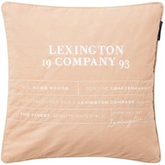 LEXINGTON Kissenbezug Logo Organic Cotton Canvas Beige-White (50x50cm) 12414102-2600-SH25