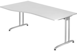'BS18' Schreibtisch C-Gestell 180x100 / 80cm Weiß