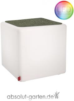 Beistelltisch Cube Outdoor LED Akku (Sitzkissen - anthrazit)
