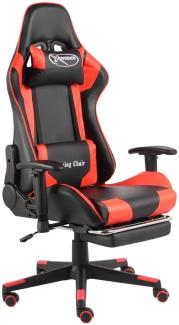 vidaXL Gaming-Stuhl mit Fußstütze Drehbar Rot PVC [20497]