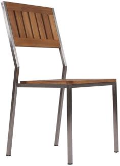 Designer Tischset Andalo Tisch + 4 Stühle Cantene Teakholz Edelstahl - Tischplatte: 100 x 100 cm