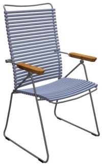Outdoor Stuhl Click verstellbare Rückenlehne taubenblau