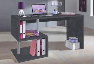 Schreibtisch >Esse Angolo< (BxHxT: 140x75x60 cm) in Schiefer - 140x75x60 (BxHxT)