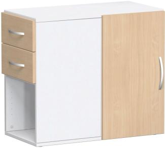 Anstell-Schrank mit Schubkästen, Buche Weiß, 42 x 82 x 72 cm