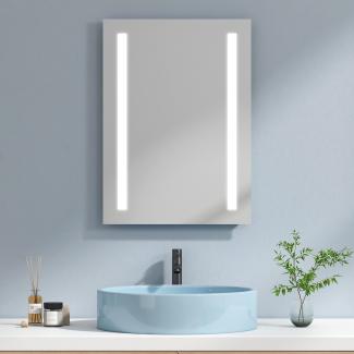 EMKE LED Badspiegel 50x70cm Badezimmerspiegel mit Kaltweißer Beleuchtung