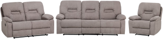Sofa Set Polsterbezug taupe 6-Sitzer verstellbar BERGEN