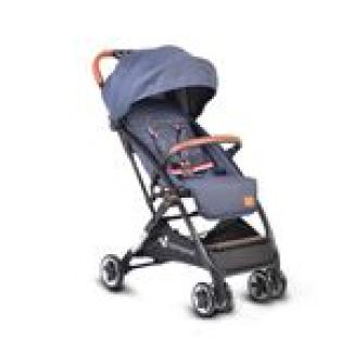 Cangaroo Kinderwagen Buggy Paris Kunstleder Aluminiumrahmen verstellbar klappbar in blau