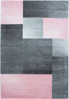 Kurzflor Teppich Luigi Läufer - 80x250 cm - Pink