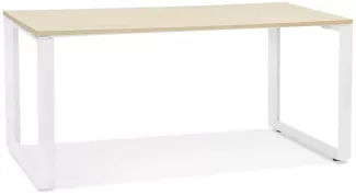 Kokoon Design Schreibtisch Abak Holz Natur und Weiß 160 cm
