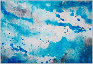 Teppich blau-grau 160 x 230 cm Flecken-Motiv Kurzflor BOZAT