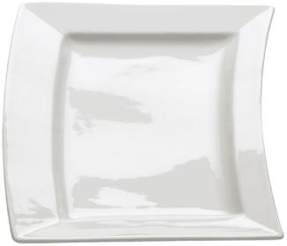 Maxwell & Williams Sway Platte Eckig, Tablett, Servierplatte, Eckig, Porzellan, Weiß, 20. 5 cm, JX31024