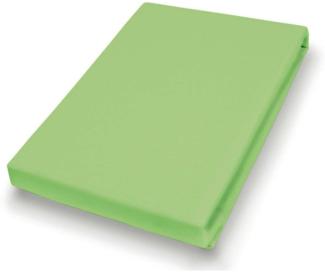 Hahn Haustextilien Jersey-Spannlaken Basic Größe 90-100x200 cm Farbe kiwi