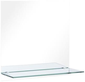 vidaXL Wandspiegel mit Regal 60×60 cm Hartglas