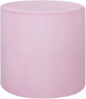 Pouf Samtstoff rosa ⌀ 47 cm LOVETT