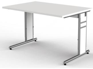 Kerkmann 'Form4' Schreibtisch mit C-Fuß Gestell, weiß, 120 x 80 cm