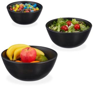 Salatschüssel 3er Set schwarz 10047429