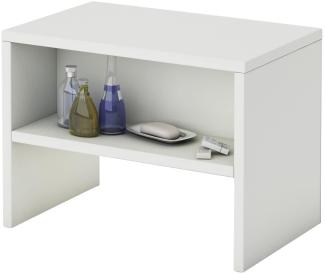 CARO-Möbel Nachttisch NEY Nachtschrank Beistelltisch mit offenem Fach in weiß