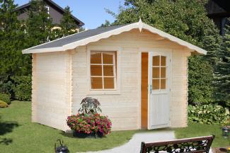 Palmako Gartenhaus Emma 46 m² Gartenhaus aus Holz Holzhaus mit 28 mm Wandstärke Blockbohlenhaus mit Montagematerial