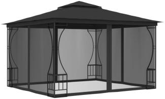 Pavillon mit Netz 300x300x265 cm Anthrazit