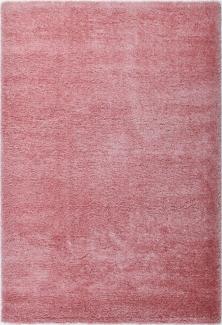 HOME DELUXE Hochflor Teppich SOFI - Farbe: Altrosa, Größe: 150 x 80 cm