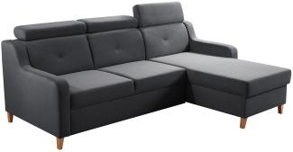 Ecksofa Enikor, 3 Sitzer L-Form Sofa mit Bettkasten und Schlaffunktion (Jasmine 96, Seite: Rechts)