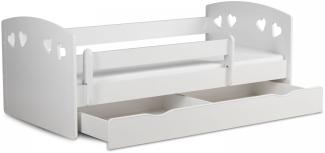 Sämann® Kinderbett CAJA grau, mit Matratze und Schublade 140x80 cm