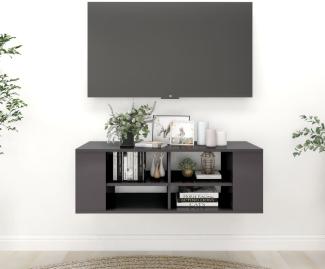 TV-Board >3006936< (LxBxH: 35x102x35 cm) in Hochglanz-Grau - 35x102x35cm (LxBxH)