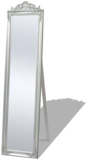 vidaXL Standspiegel im Barock-Stil 160x40 cm Silbern