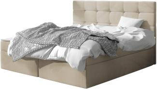 Boxspringbett Gazel, Beige, 180 x 200 cm