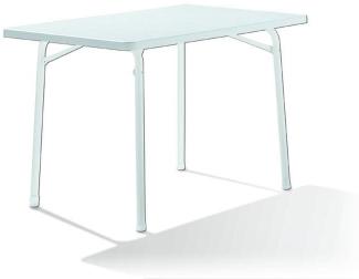 Klapptisch >120/ W KT< in Mamor weiß, mecalit®-PRO - 115x72x70cm (BxHxT)