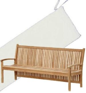 Bankauflage 180 cm x 50 cm für Gartenbank Pescara - creme