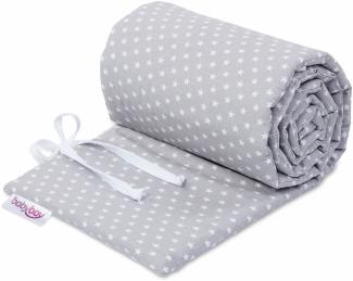 babybay Nestchen Organic Cotton passend für Modell Boxspring XXL, lichtgrau Sterne weiß