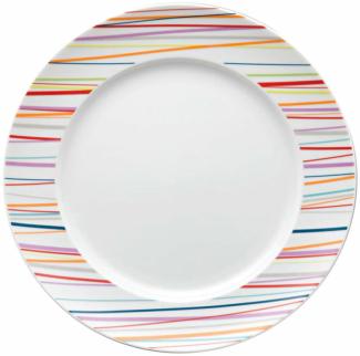 Thomas Sunny Day Frühstücksteller, Kuchenteller, Teller, Porzellan, Sunny Stripes / Bunt Gestreift, Spülmaschinenfest, 22 cm, 10222