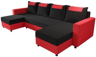 Sofa mit Schlaffunktion in U-Form COOPER, 303x140, rainbow 15/rainbow 22