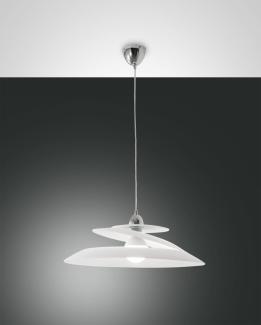 Hängeleuchte chrom weiß Fabas Luce Smartluce Aragon E27