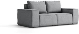 Gartensofa Loungesofa Sofa 2-Sitzer GARDENT wetterfester Stoff NXL Grau