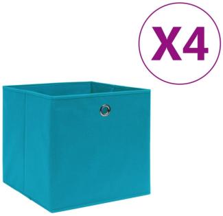 Aufbewahrungsboxen 4 Stk. Vliesstoff 28x28x28 cm Babyblau