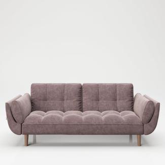 PLAYBOY HOME "SCARLETT" Sofa mit Fußablage Samt