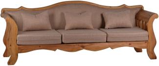 MiaMöbel Mexico Sofa 3-Sitzer Massivholz Pinie Landhaus Mexiko Möbel Mexikanisch