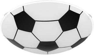 Smart Home RGB LED Deckenlampe, Fußball-Design, Glas, schwarz weiß, LEMMI