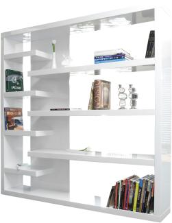 Raumteiler weiß Standregal Regal Trennwand Bücherregal Wohnzimmer Schrank