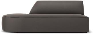 Micadoni 2-Sitzer Samtstoff Modul Ruby Links | Bezug Dark Grey | Beinfarbe Black Plastic