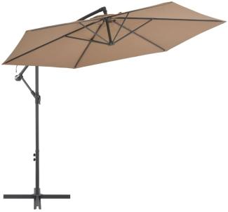 vidaXL Ampelschirm mit Alu-Mast 300 cm Taupe