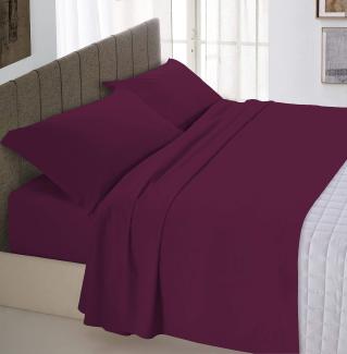 Italian Bed Linen Max Color Bettwäsche-Set, Pflaume, Doppelte