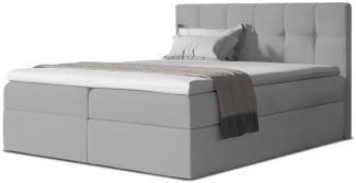 Stylefy 'Cesar' Boxspringbett, Strukturstoff Schwarz 120 x 200 cm