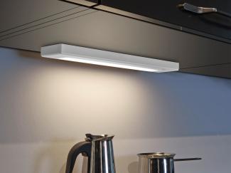 LED Unterbauleuchte ALINO Grau flach mit Schalter & 230V Direktanschluss, 34cm