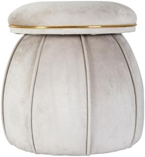 Pouf Luana 100 Samt Taupe