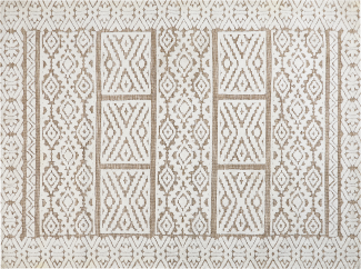 Teppich cremeweiß beige 300 x 400 cm orientalisches Muster GOGAI